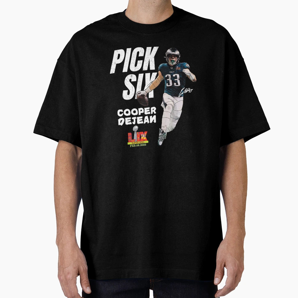 2025 Super Bowl Pick Six Football T-Shirt - Graphic Print for Adults - T-Shirt, Sweatshirt, Hoodie