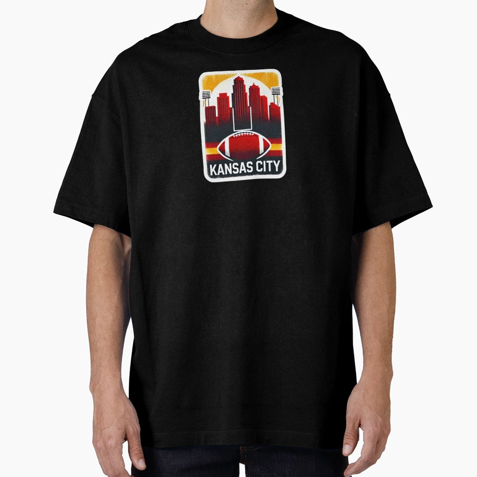 Kansas City Chiefs Football Skyline T-Shirt - Aesthetic Graphic Unisex - T-Shirt, Sweatshirt, Hoodie
