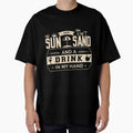 SLIM FIT Sun Sand Drink in my hand Beach shore beer - Adult & Kids T-Shirts, Sweatshirts & Hoodies apparel design preview 1