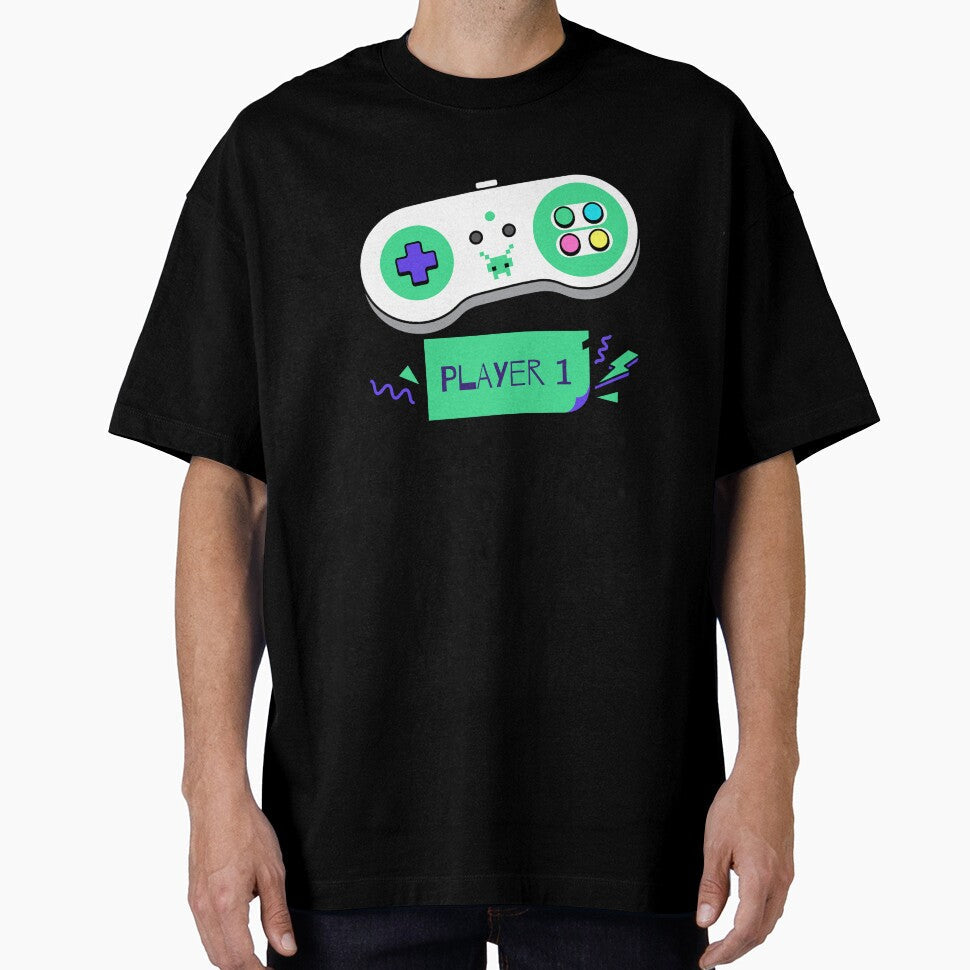 PLAYER 1 by RetroPlaceee - Adult & Kids T-Shirts, Sweatshirts & Hoodies apparel design preview 1