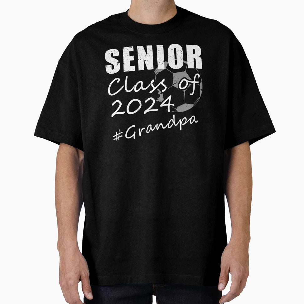 Senior Grandpa Class 2024 Soccer T-Shirt - Minimalist Print Men Women - T-Shirt, Sweatshirt, Hoodie