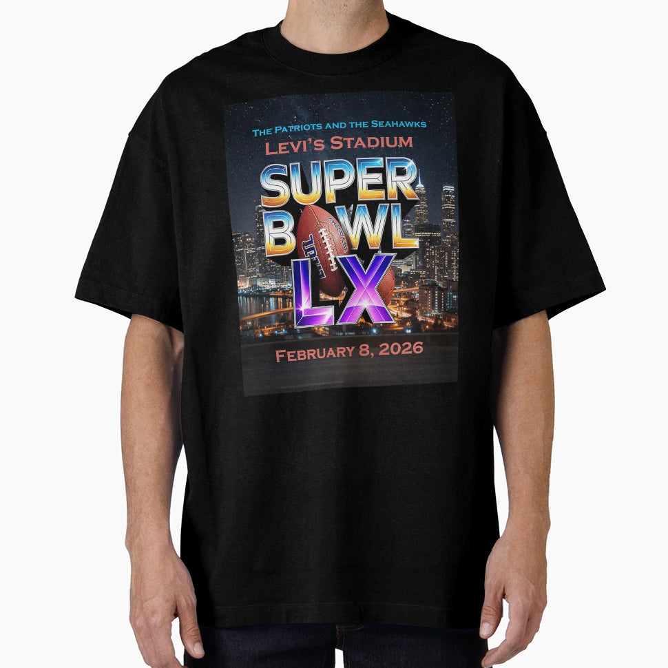 Super Bowl Lx Levis Stadium February 8 T-Shirt - Aesthetic Graphic Unisex - T-Shirt, Sweatshirt, Hoodie