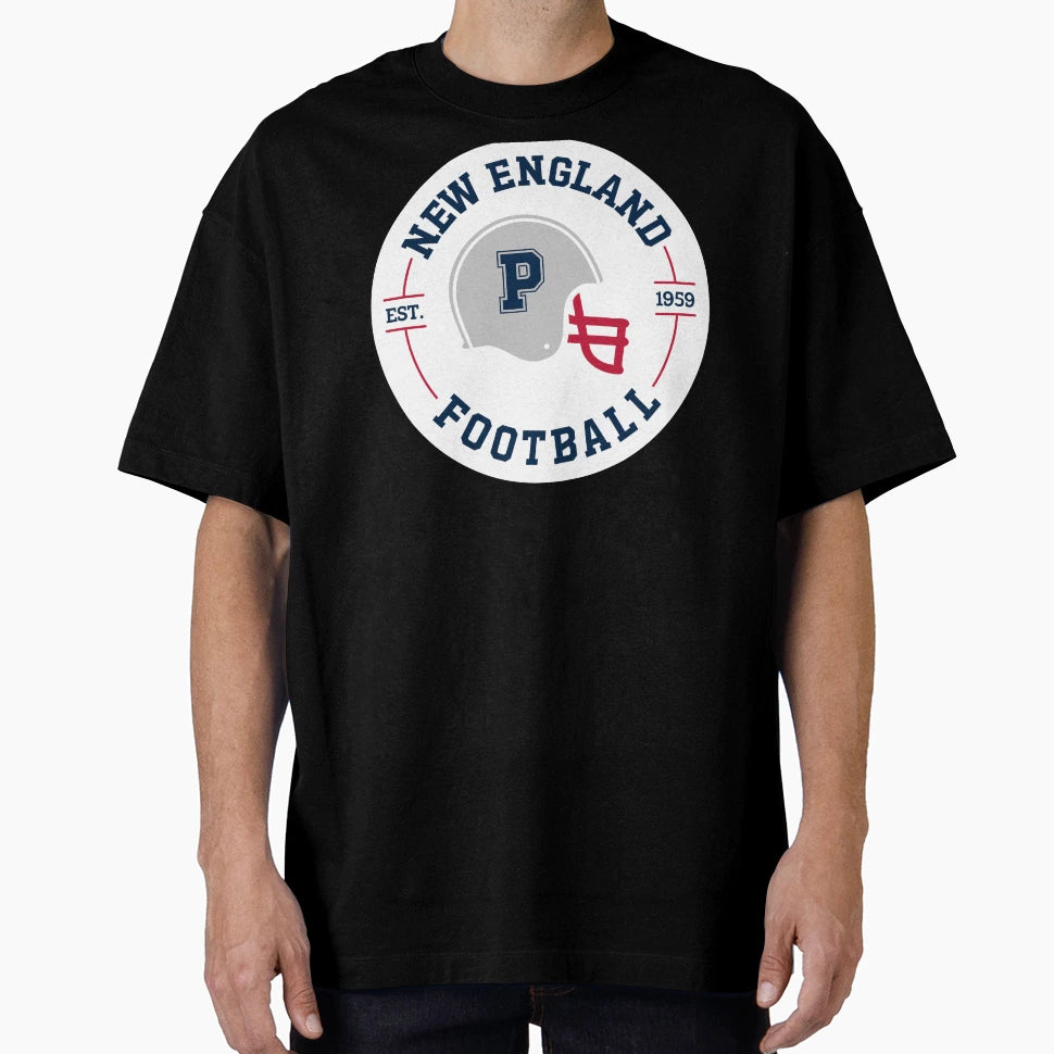 New England Football Badge T-Shirt - Aesthetic Graphic Men Women - T-Shirt, Sweatshirt, Hoodie