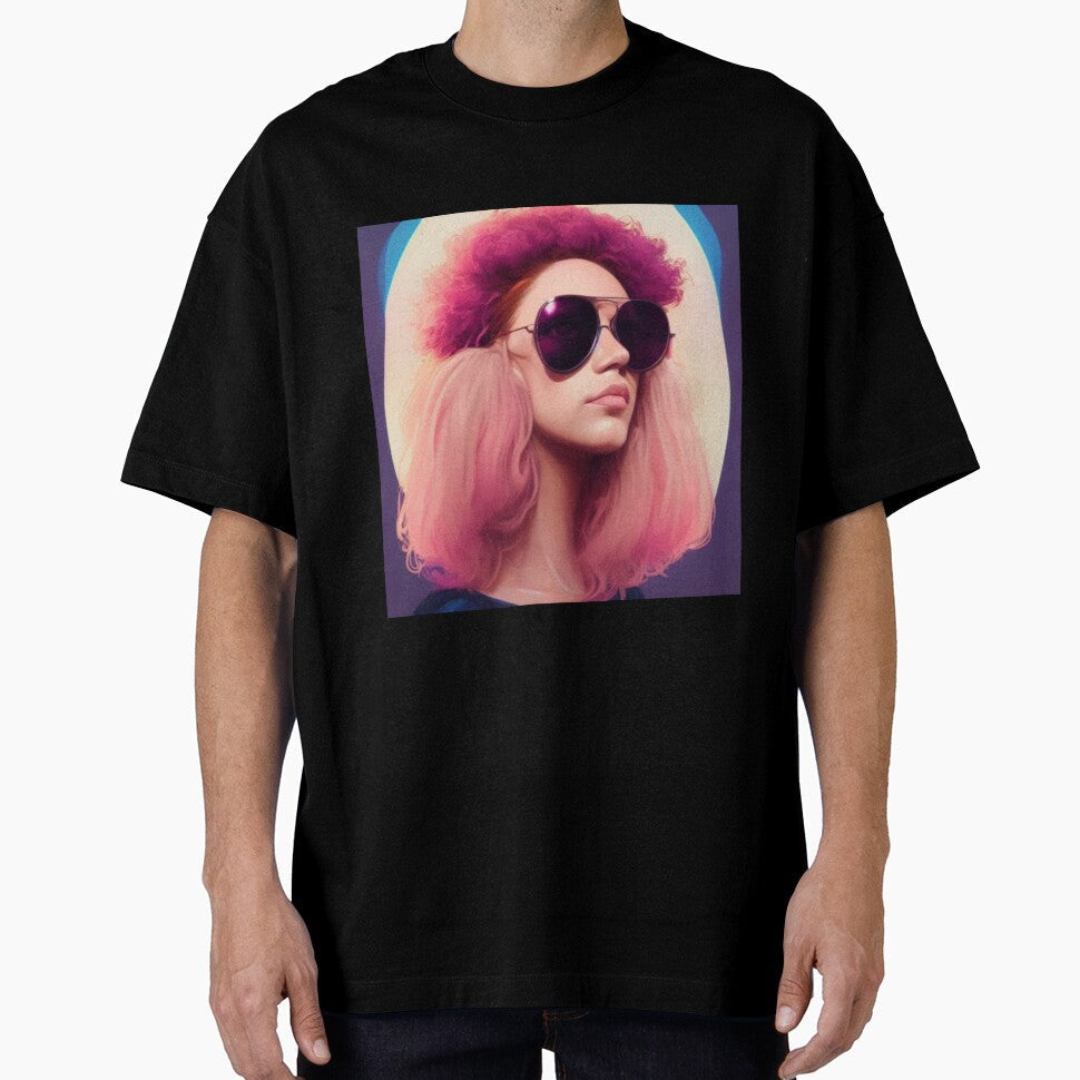 Portrait of Woman with Pink Hair by katiebca2 - Adult & Kids T-Shirts, Sweatshirts & Hoodies apparel design preview 1