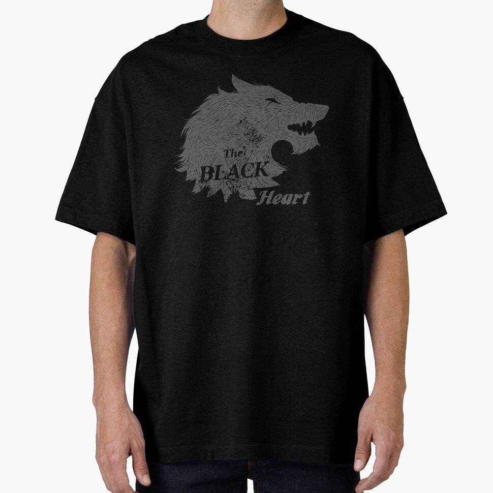 Black heart (wolf) by hayrpictures - Adult & Kids T-Shirts, Sweatshirts & Hoodies apparel design preview 1