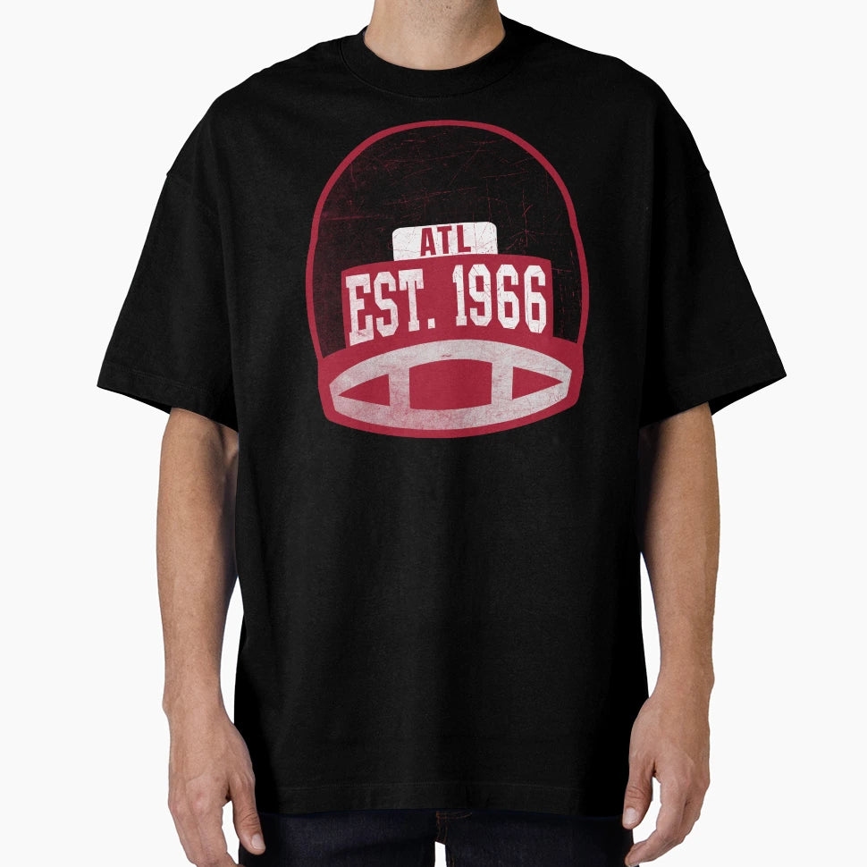 Atlanta Throwback Football Helmet T-Shirt - Unique Graphic Men Women - T-Shirt, Sweatshirt, Hoodie