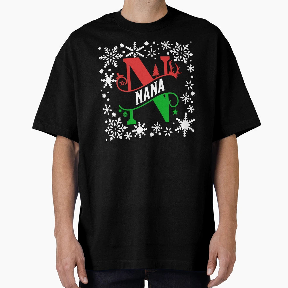 Nana Family Matching Monogram Nana T-Shirt - Custom Art Print Men Women - T-Shirt, Sweatshirt, Hoodie