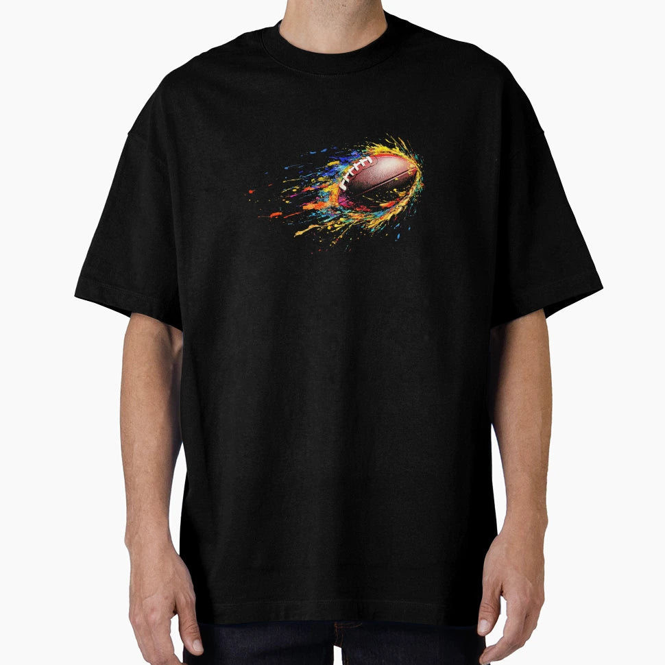 Football Ball Flying Touchdown T-Shirt - Aesthetic Graphic Men Women - T-Shirt, Sweatshirt, Hoodie