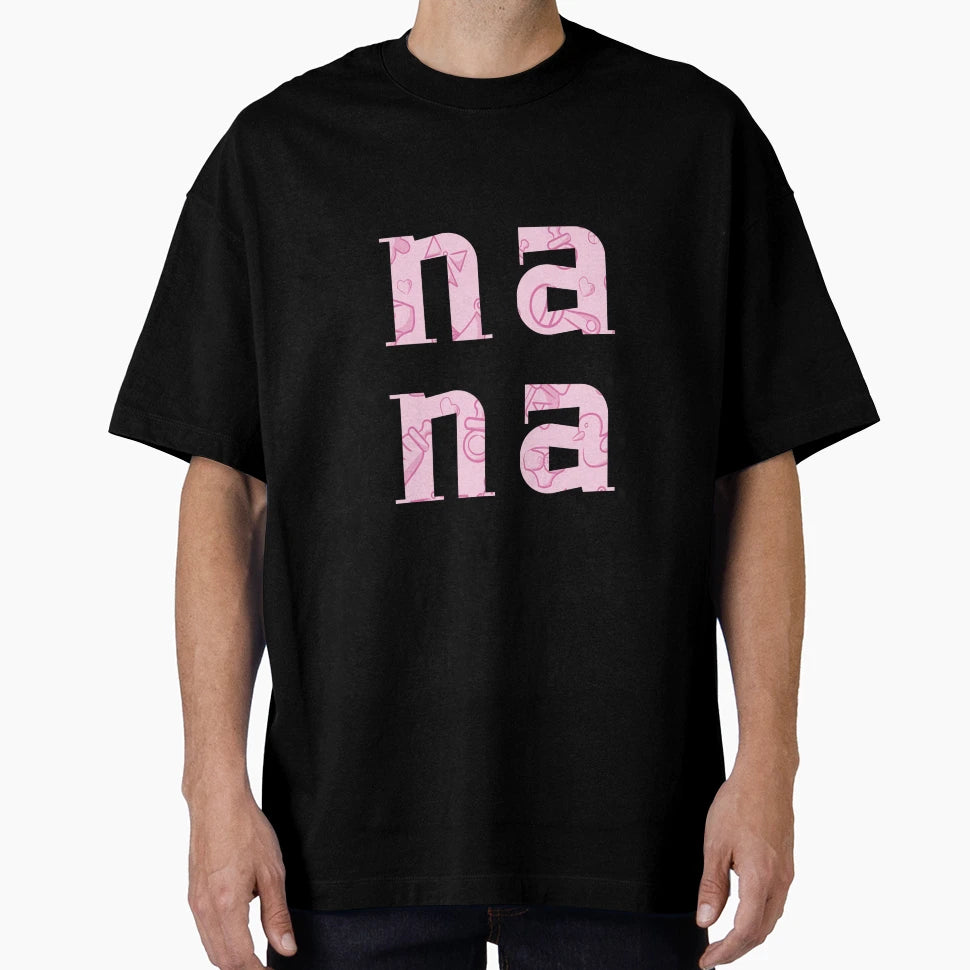 Nana Typography Art Light Blue Floral T-Shirt - Streetwear Style Men Women - T-Shirt, Sweatshirt, Hoodie