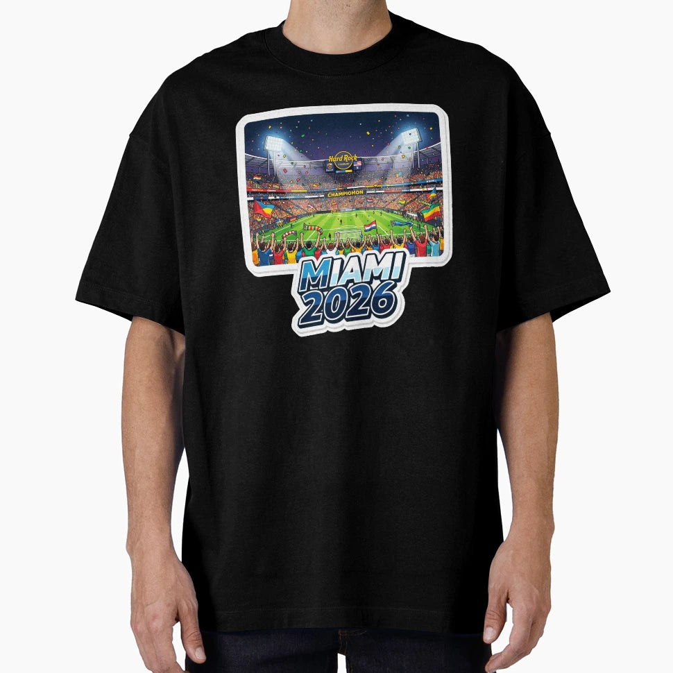 Miami 2026 Stadium Soccer T-Shirt - Minimalist Print Men Women - T-Shirt, Sweatshirt, Hoodie