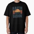 Faith Is My Backbone Christian Quote for Strong - Adult & Kids T-Shirts, Sweatshirts & Hoodies apparel design preview 1