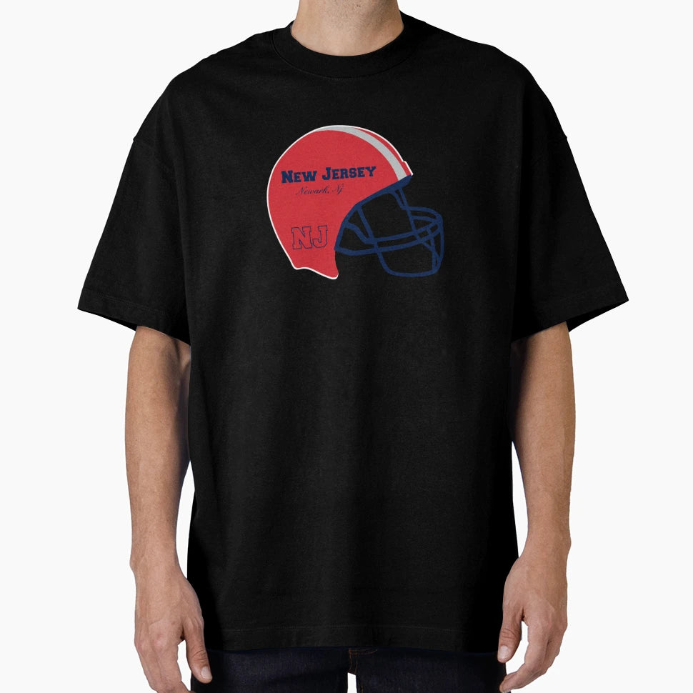 Newark New Jersey Nj Football Helmet T-Shirt - Custom Art Print Men Women - T-Shirt, Sweatshirt, Hoodie