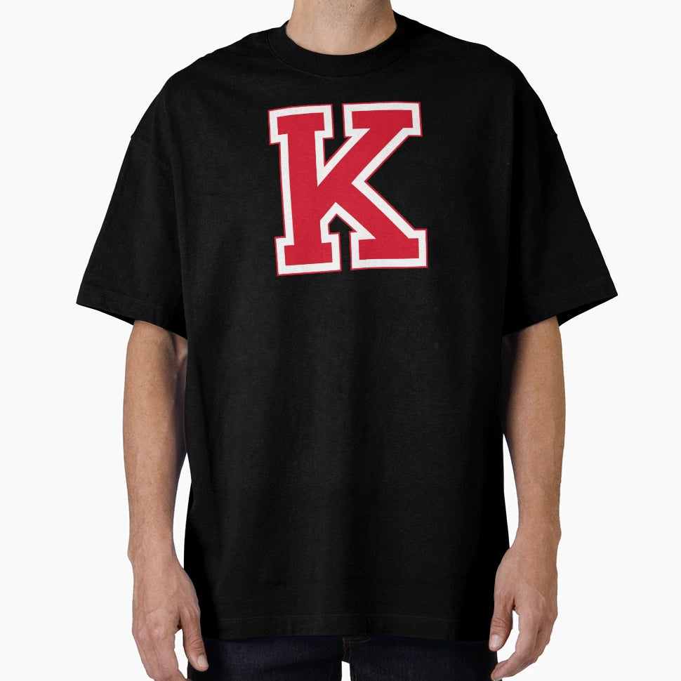 Red Varsity Letter K T-Shirt - Custom Art Print Men Women - T-Shirt, Sweatshirt, Hoodie