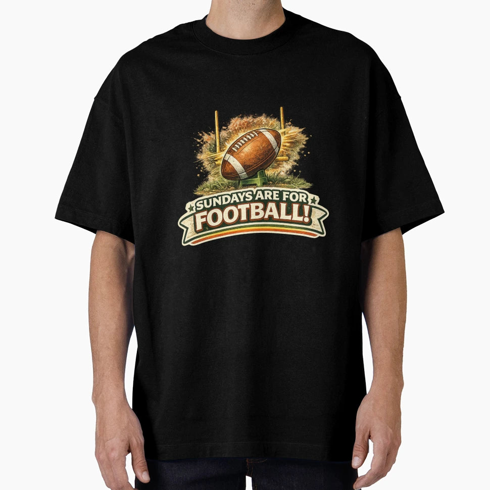 Sundays Are Football Sports T-Shirt - Minimalist Print Men Women - T-Shirt, Sweatshirt, Hoodie