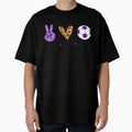 Purple Peace Love And Soccer T-Shirt - Aesthetic Graphic Men Women - T-Shirt, Sweatshirt, Hoodie