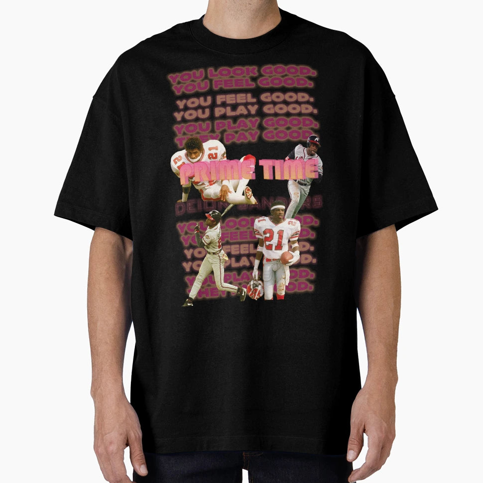 Prime Time Deion Sanders T-Shirt - Custom Art Print for Adults - T-Shirt, Sweatshirt, Hoodie