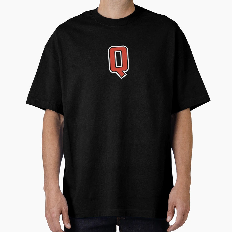 Letter Q Initial Q Varsity Red T-Shirt - Custom Art Print Unisex - T-Shirt, Sweatshirt, Hoodie