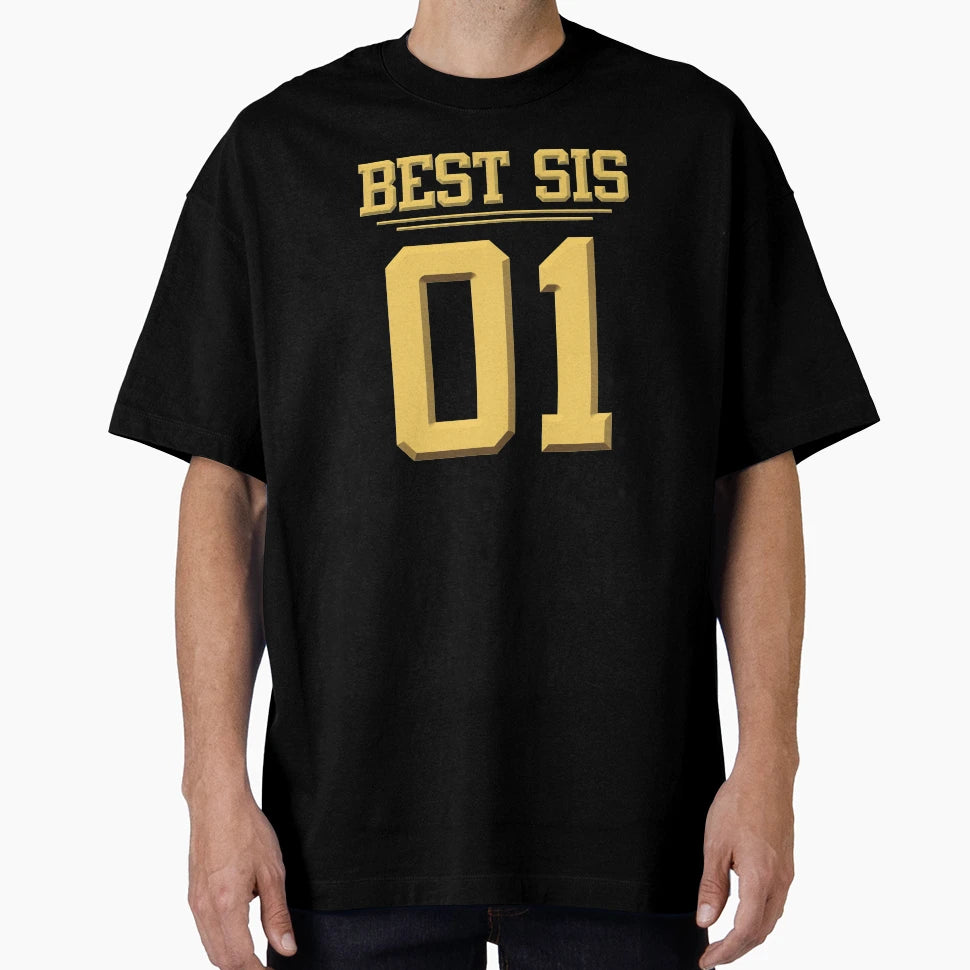 Number One Sister Best Sis Gift T-Shirt - Custom Art Print Men Women - T-Shirt, Sweatshirt, Hoodie