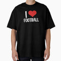 I Love Football T-Shirt - Minimalist Print for Adults - T-Shirt, Sweatshirt, Hoodie