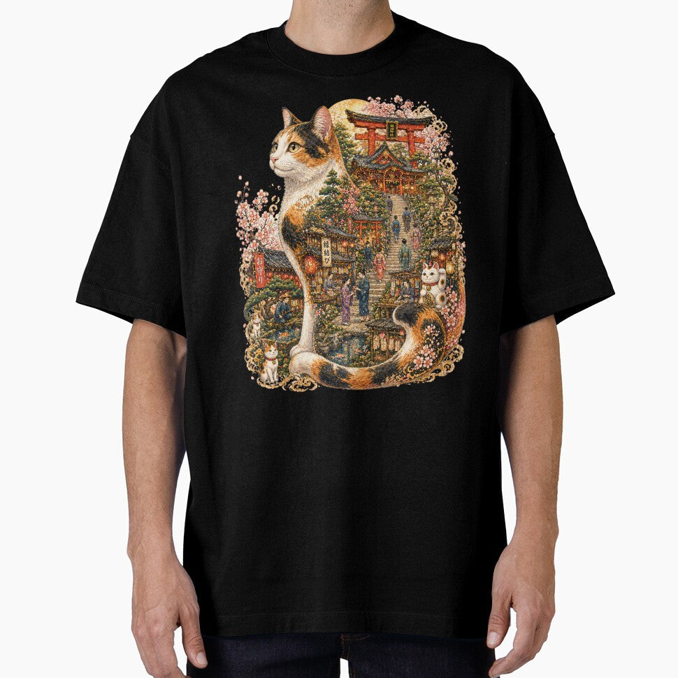 Worlds Within Worlds:Fortune Cat of Hidden Edo Shrin - Adult & Kids T-Shirts, Sweatshirts & Hoodies apparel design preview 1