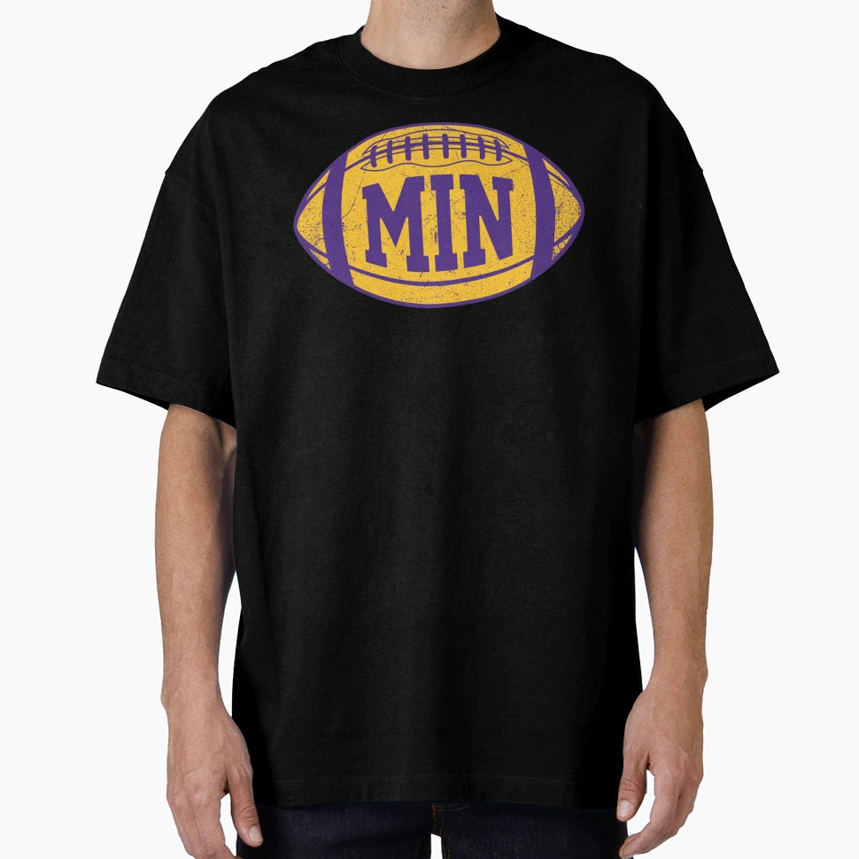 Min Football Purple T-Shirt - Graphic Print Unisex - T-Shirt, Sweatshirt, Hoodie