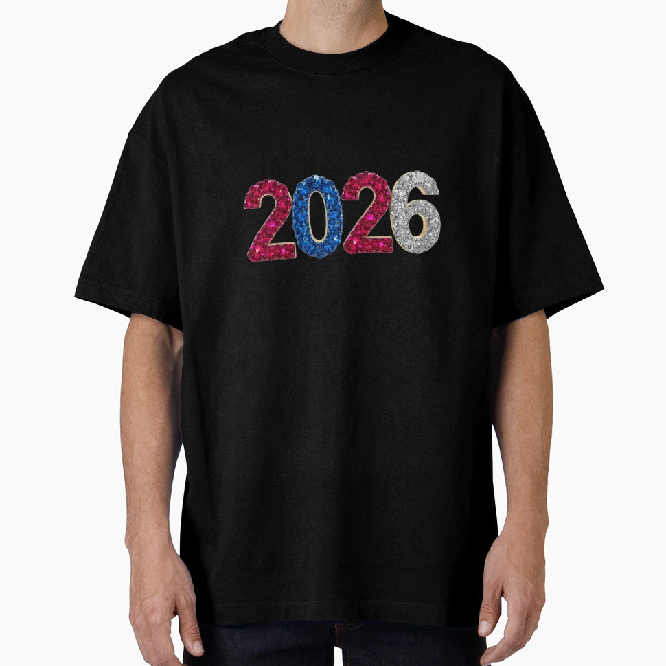2026 Sparkle Jewel Year 2026 T-Shirt - Minimalist Print for Adults - T-Shirt, Sweatshirt, Hoodie
