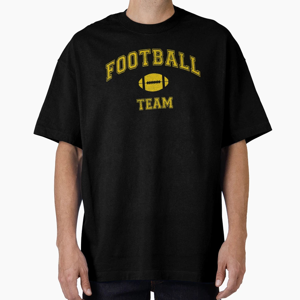 Football Team Distressed College T-Shirt - Casual Everyday Wear Men Women - T-Shirt, Sweatshirt, Hoodie