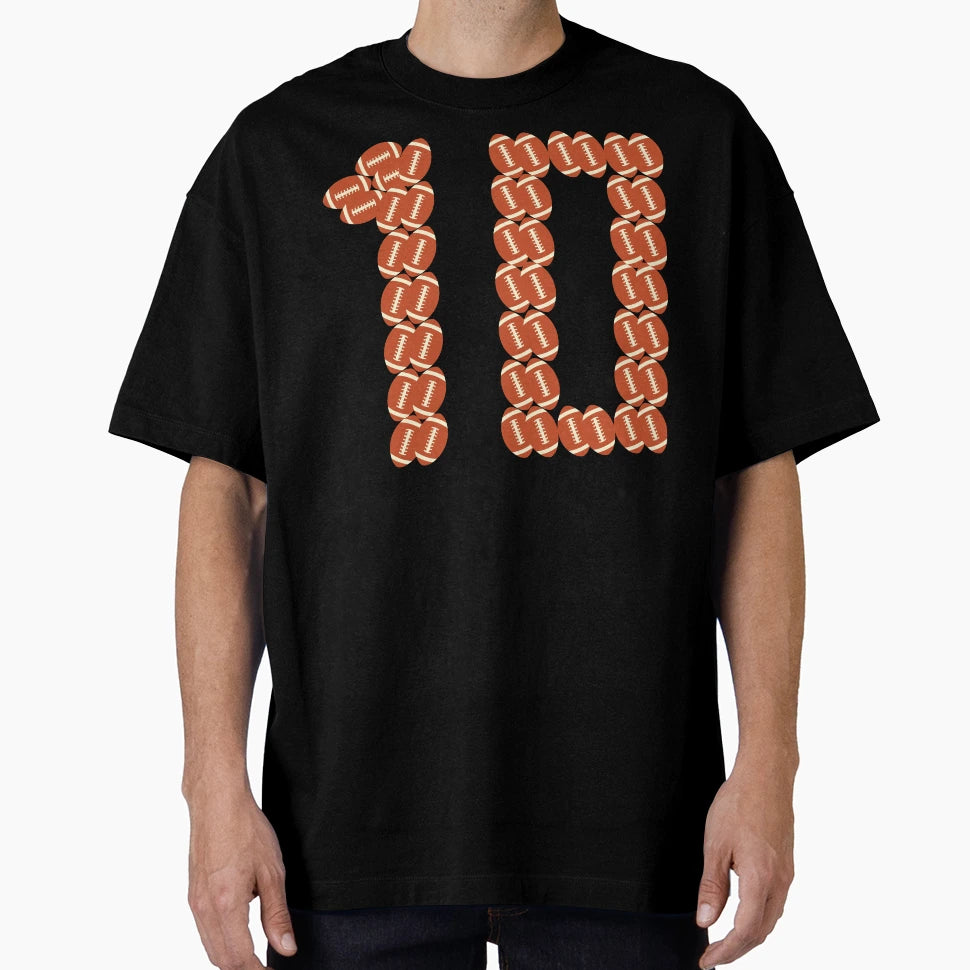 Player Number 10 Ten American T-Shirt - Casual Everyday Wear Unisex - T-Shirt, Sweatshirt, Hoodie