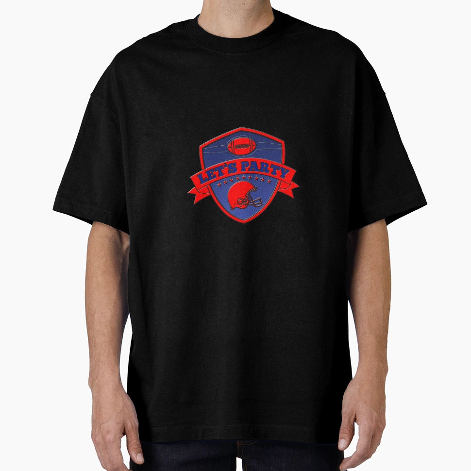 American Football Lets Party Shield T-Shirt - Unique Graphic for Adults - T-Shirt, Sweatshirt, Hoodie
