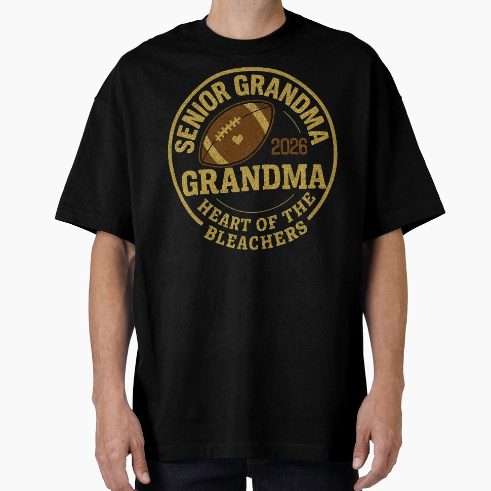 Senior Grandma Heart Bleachers T-Shirt - Custom Art Print Unisex - T-Shirt, Sweatshirt, Hoodie