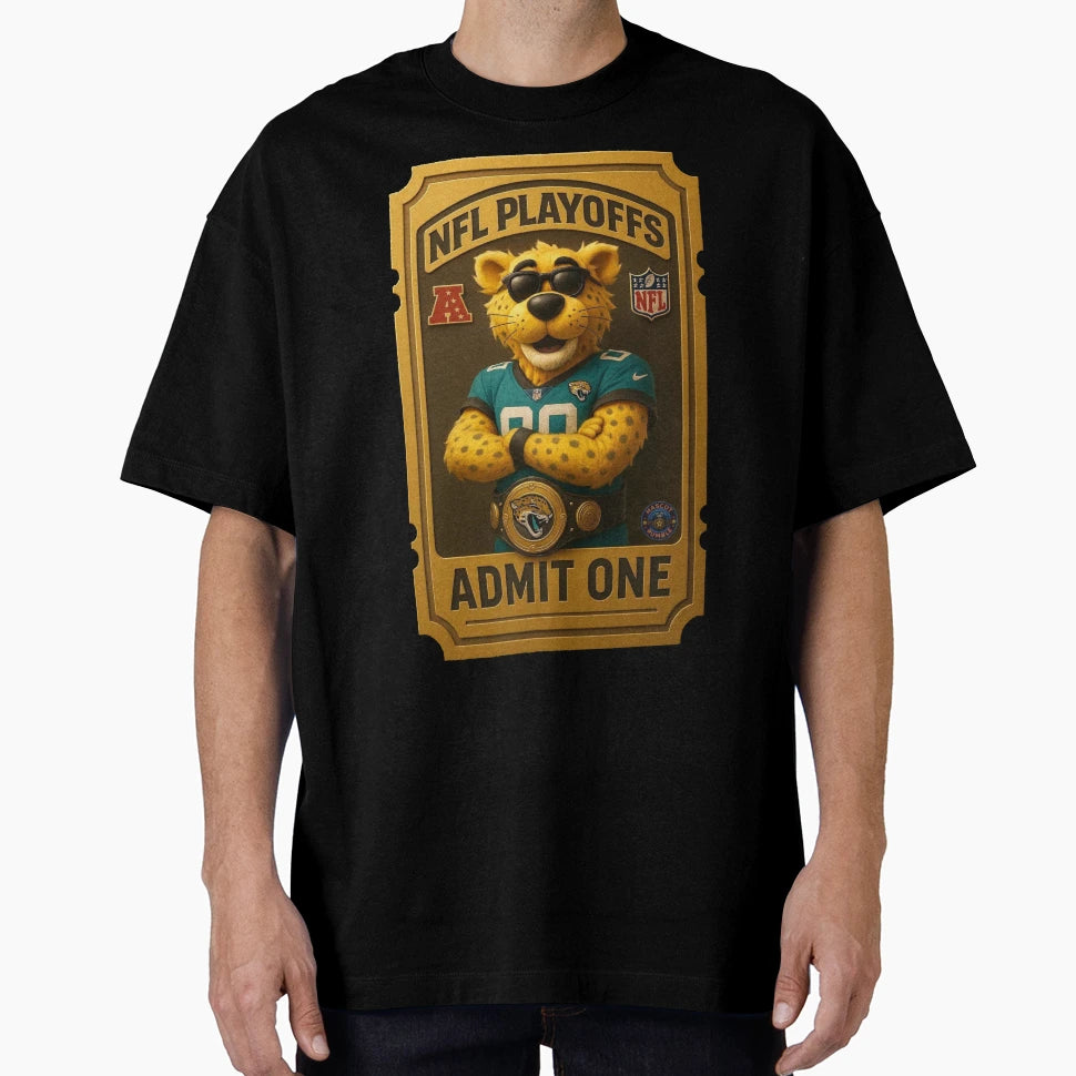 Jag Ticket To Playoffs T-Shirt - Graphic Print Unisex - T-Shirt, Sweatshirt, Hoodie