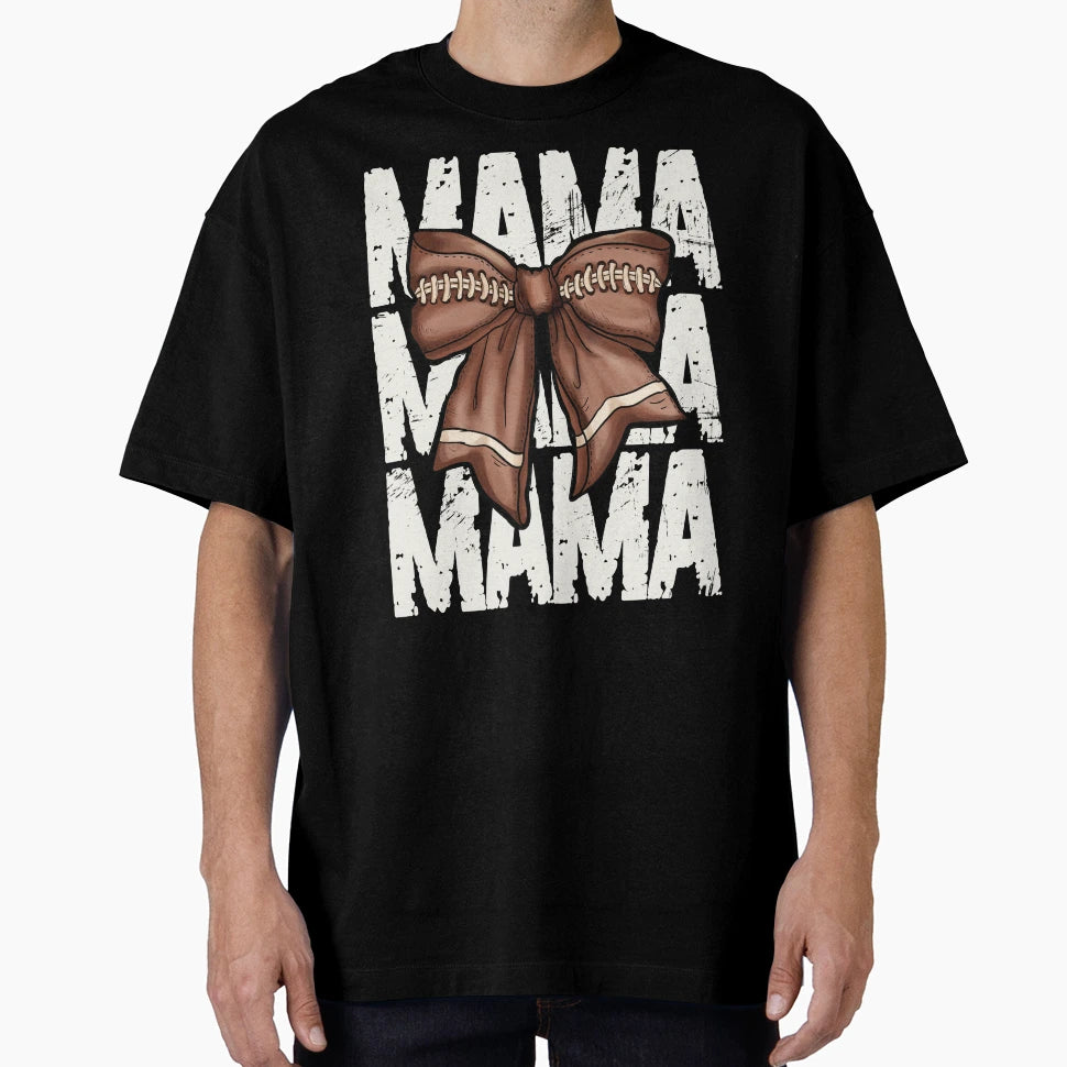 Coquette Football Mama T-Shirt - Custom Art Print Men Women - T-Shirt, Sweatshirt, Hoodie