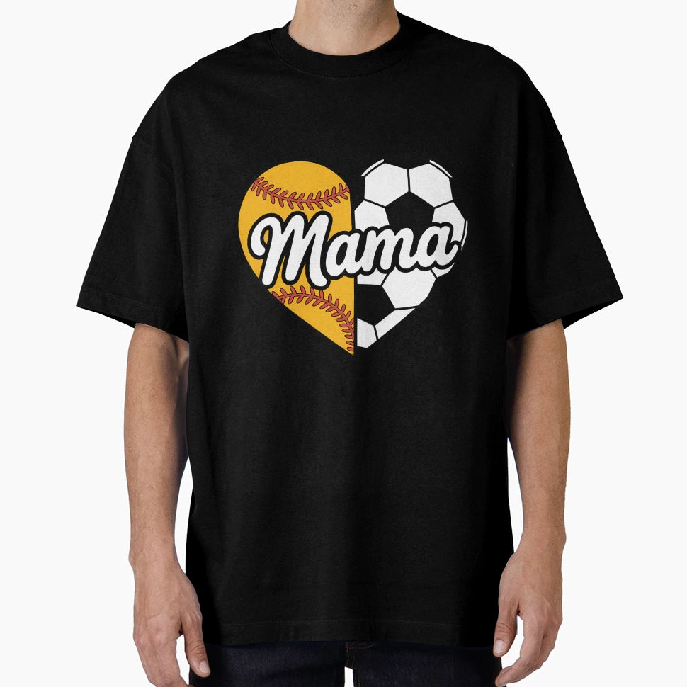 Baller Mama Proud Soccer Softball T-Shirt - Minimalist Print for Adults - T-Shirt, Sweatshirt, Hoodie