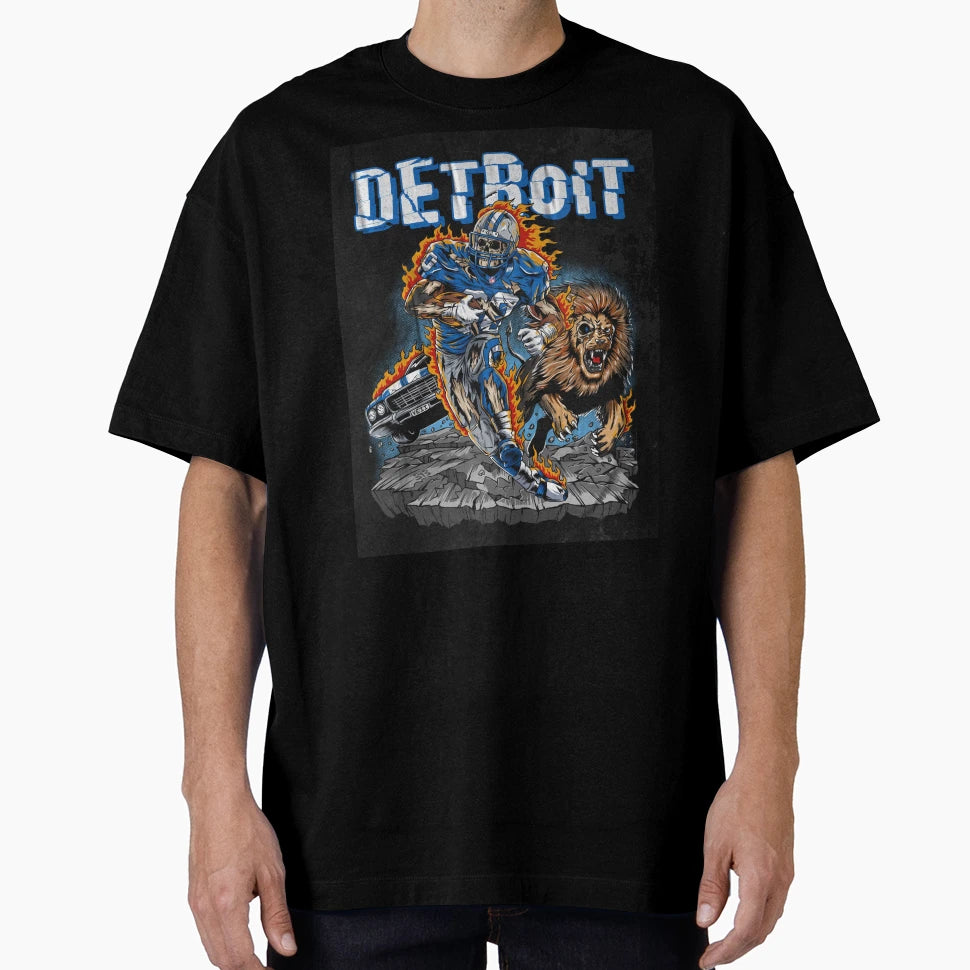 Detroit Lions T-Shirt - Minimalist Print for Adults - T-Shirt, Sweatshirt, Hoodie