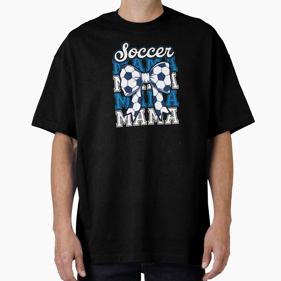 Soccer Mama Bow Game Day T-Shirt - Fun Novelty Design Unisex - T-Shirt, Sweatshirt, Hoodie