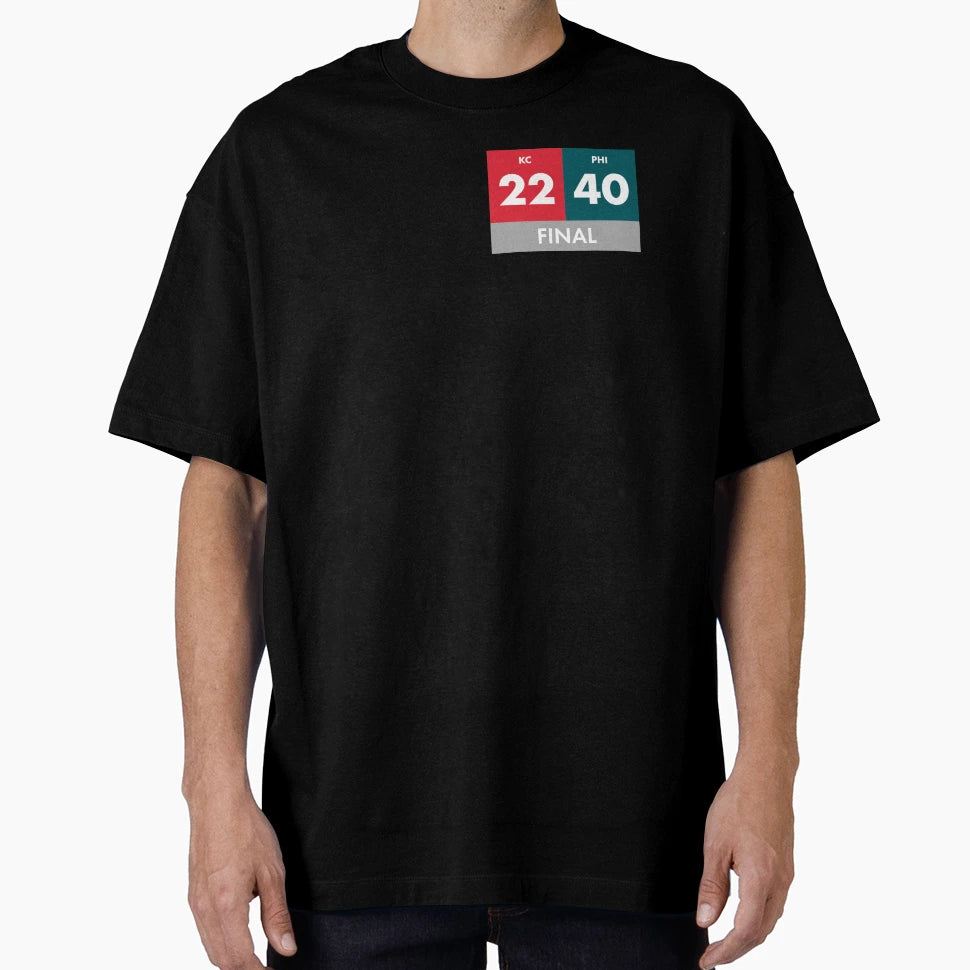 Super Bowl Lix Final Score T-Shirt - Aesthetic Graphic Men Women - T-Shirt, Sweatshirt, Hoodie