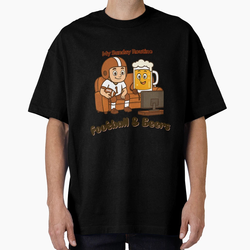 Cleveland Browns My Sunday Routine T-Shirt - Minimalist Print Men Women - T-Shirt, Sweatshirt, Hoodie