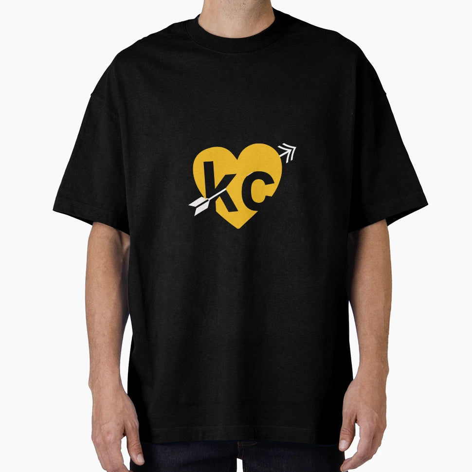 Kc Heart T-Shirt - Minimalist Print for Adults - T-Shirt, Sweatshirt, Hoodie