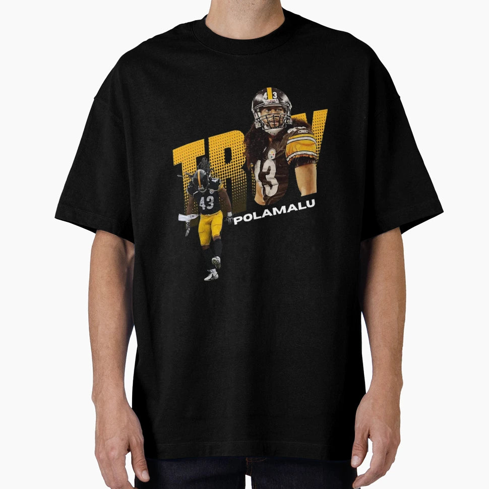 Troy Polamalu T-Shirt - Minimalist Print Men Women - T-Shirt, Sweatshirt, Hoodie