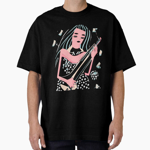 "The Passionate Woman with Guitar" by FunnyShopGirl - Adult & Kids T-Shirts, Sweatshirts & Hoodies apparel design preview 1