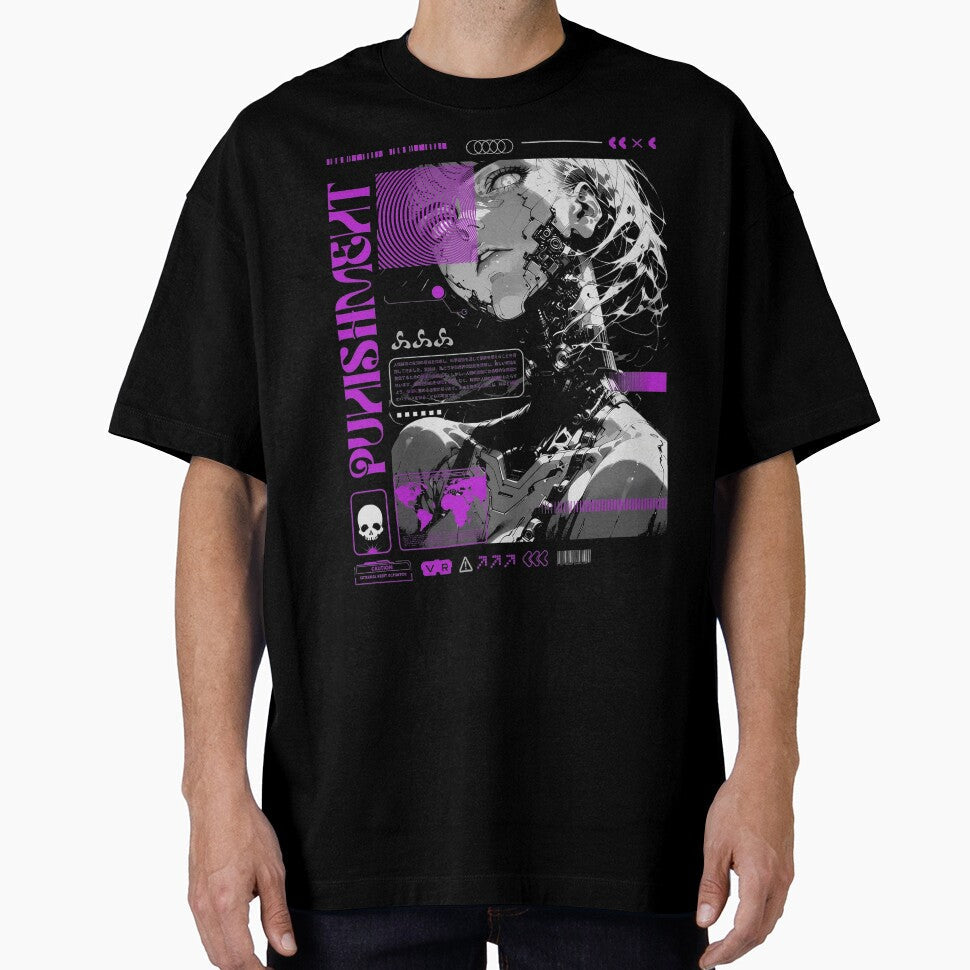 Cyberpunk Girl Waifu by KOB-DESIGN - Adult & Kids T-Shirts, Sweatshirts & Hoodies apparel design preview 1