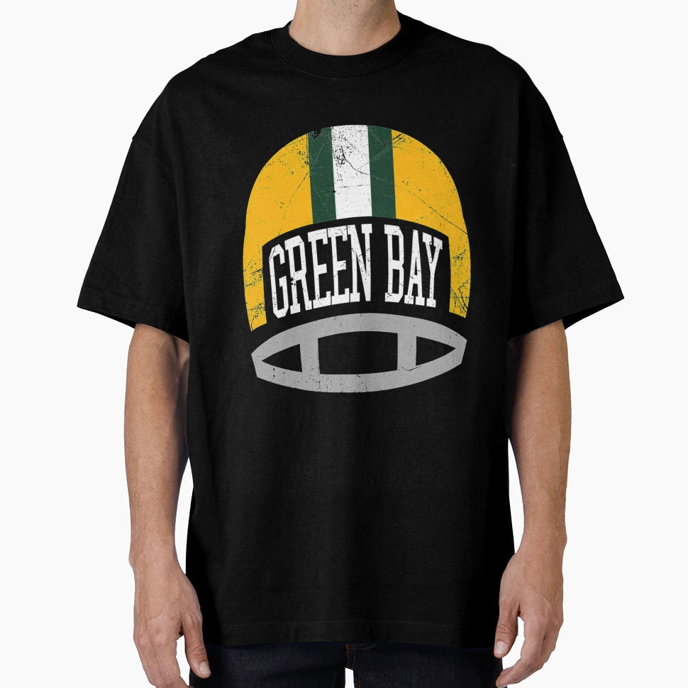 Green Bay Helmet Green T-Shirt - Fun Novelty Design for Adults - T-Shirt, Sweatshirt, Hoodie