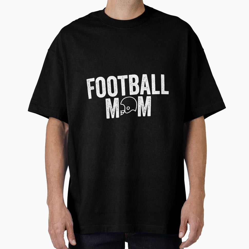Football Mom White T-Shirt - Aesthetic Graphic for Adults - T-Shirt, Sweatshirt, Hoodie