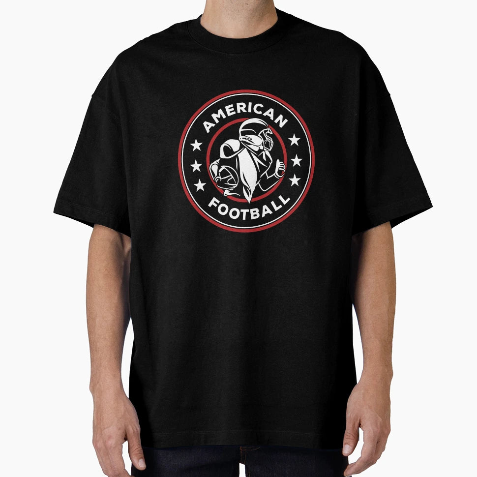 American Football Player Badge T-Shirt - Aesthetic Graphic Unisex - T-Shirt, Sweatshirt, Hoodie