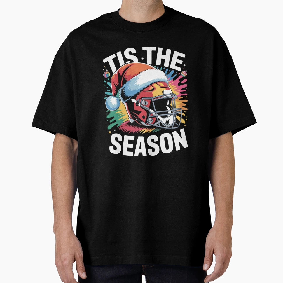 Football American Santa T-Shirt - Casual Everyday Wear Unisex - T-Shirt, Sweatshirt, Hoodie