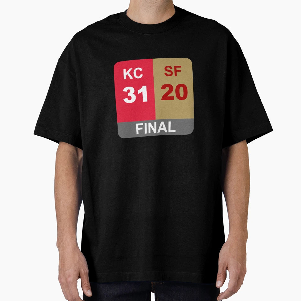 Super Bowl Liv Final Score T-Shirt - Unique Graphic Men Women - T-Shirt, Sweatshirt, Hoodie