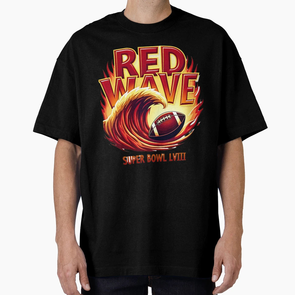 Red Wave Takeover T-Shirt - Casual Everyday Wear Men Women - T-Shirt, Sweatshirt, Hoodie