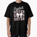 Baseball Sister Sport Lover Sister T-Shirt - Minimalist Print for Adults - T-Shirt, Sweatshirt, Hoodie