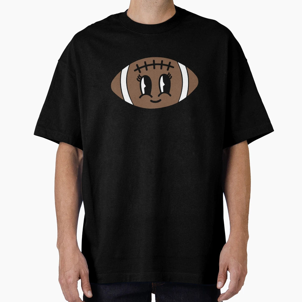 Happy Face American Football T-Shirt - Fun Novelty Design Men Women - T-Shirt, Sweatshirt, Hoodie