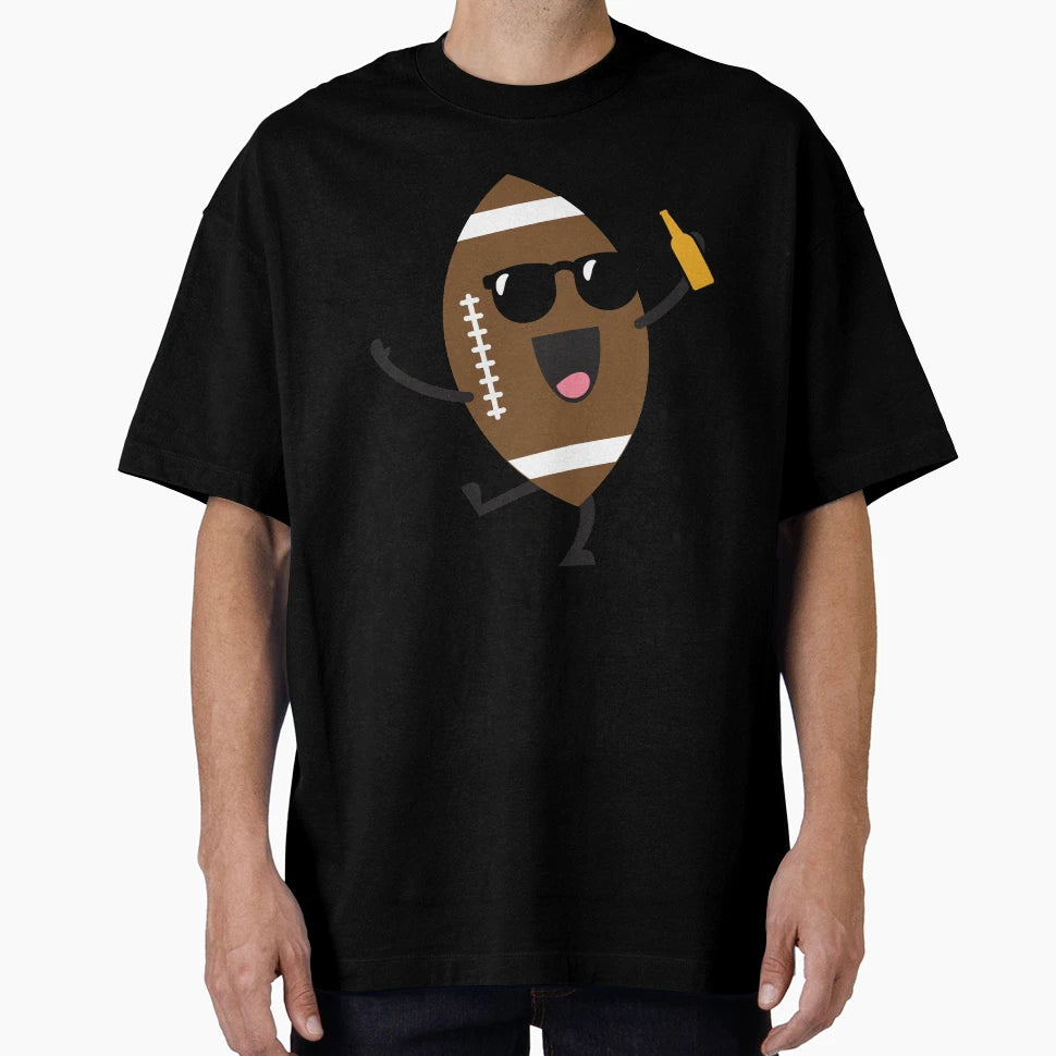 Beer Drinking Football T-Shirt - Streetwear Style Unisex - T-Shirt, Sweatshirt, Hoodie